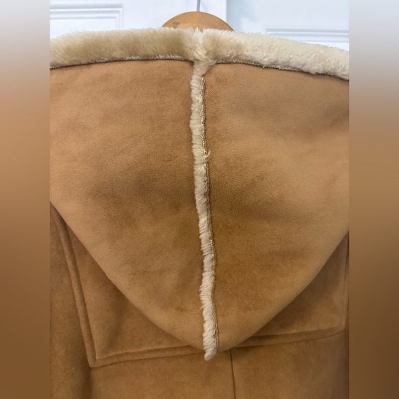 Vintage 90s Jones New York Faux Shearling Toggle Coat Penny Lane Boho Y2K Sherpa - Picture 11 of 13